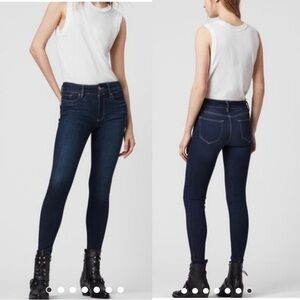 All Saints Dark Wash Grace Skinny High Rise Jean Stretch Women’s Size 26